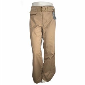 lane bryant 20 tall venezia wide leg w/ belt tan